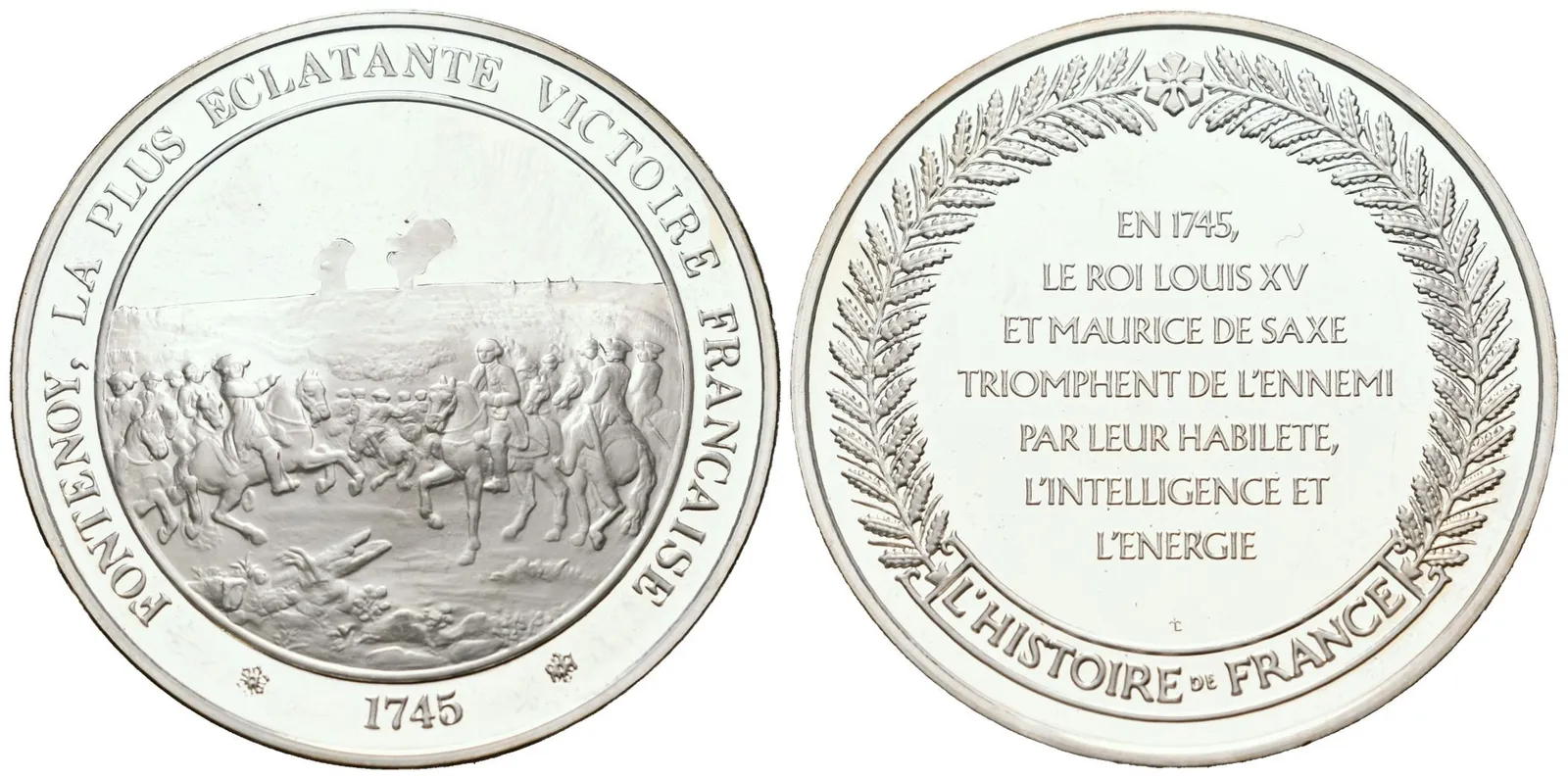 Francie - AR Medaile b.l. - La bataille de Fontenoy