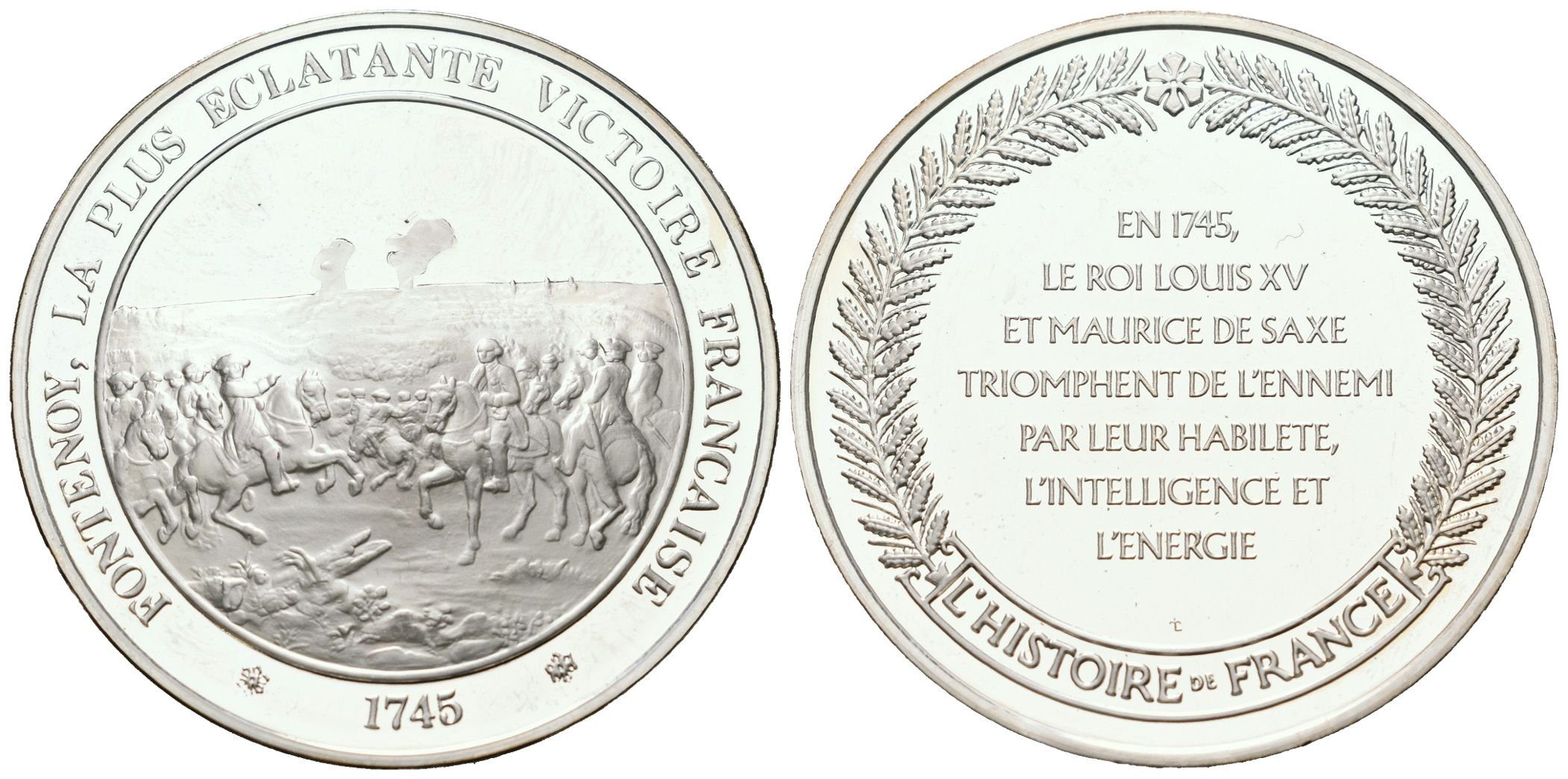 Francie - AR Medaile b.l. - La bataille de Fontenoy