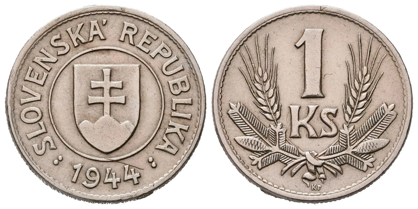 1 Koruna 1944, vzácná