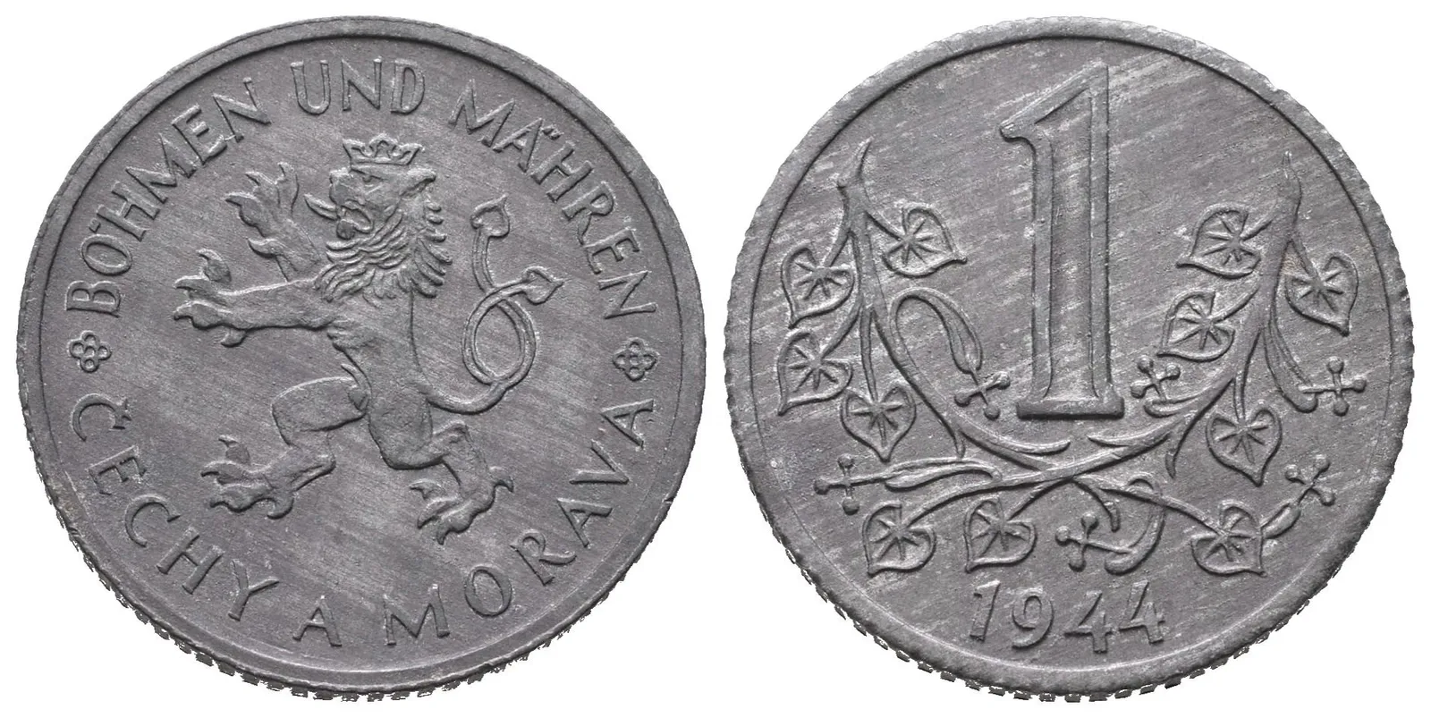 1 Koruna 1944, krásná zachovalost