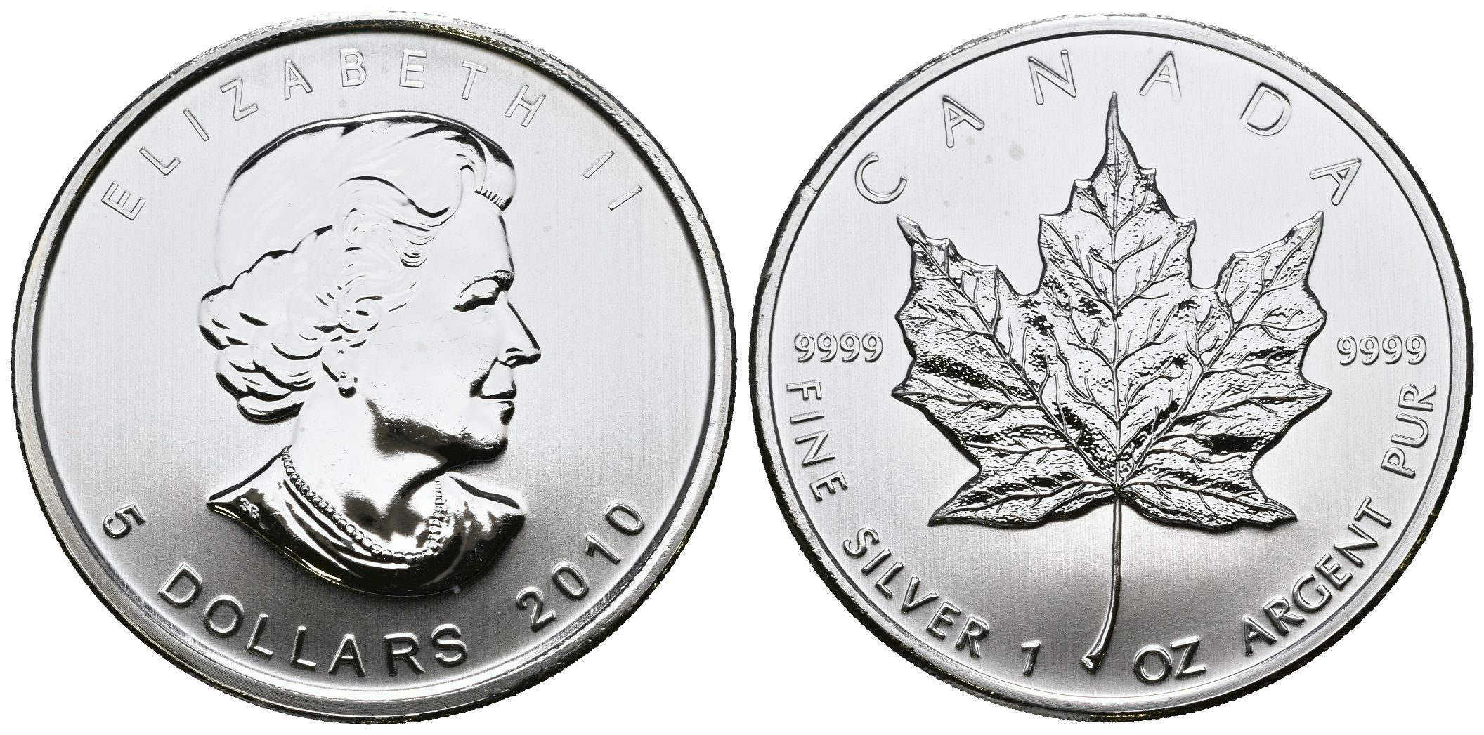 Kanada, 5 Dollars 2010 - Maple Leaf