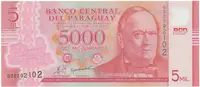 Paraguay, 5000 Guaranies 2011, plastová, P.234a