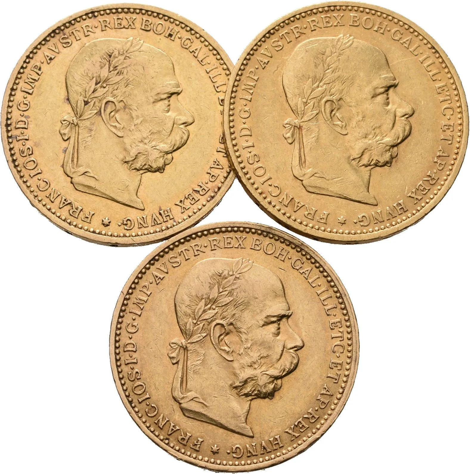 20 Koruna 1893, 1894, 1897