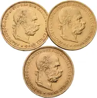 20 Koruna 1893, 1894, 1897