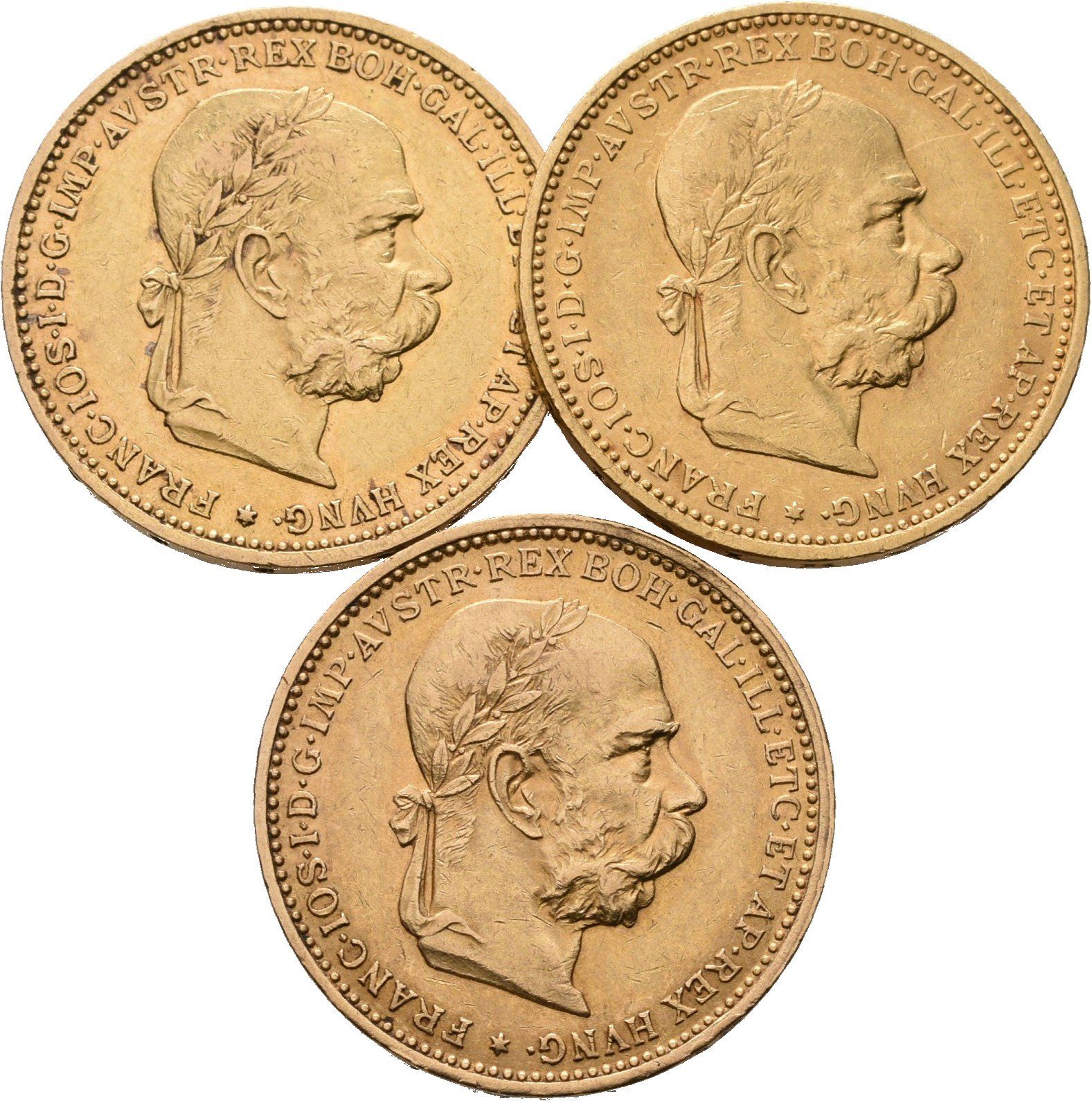 20 Koruna 1893, 1894, 1897