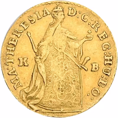 Salzburg ARCHBISHOPRIC MARIA THERESA 1740–1780 1 ducat 1745 KB Kremnica