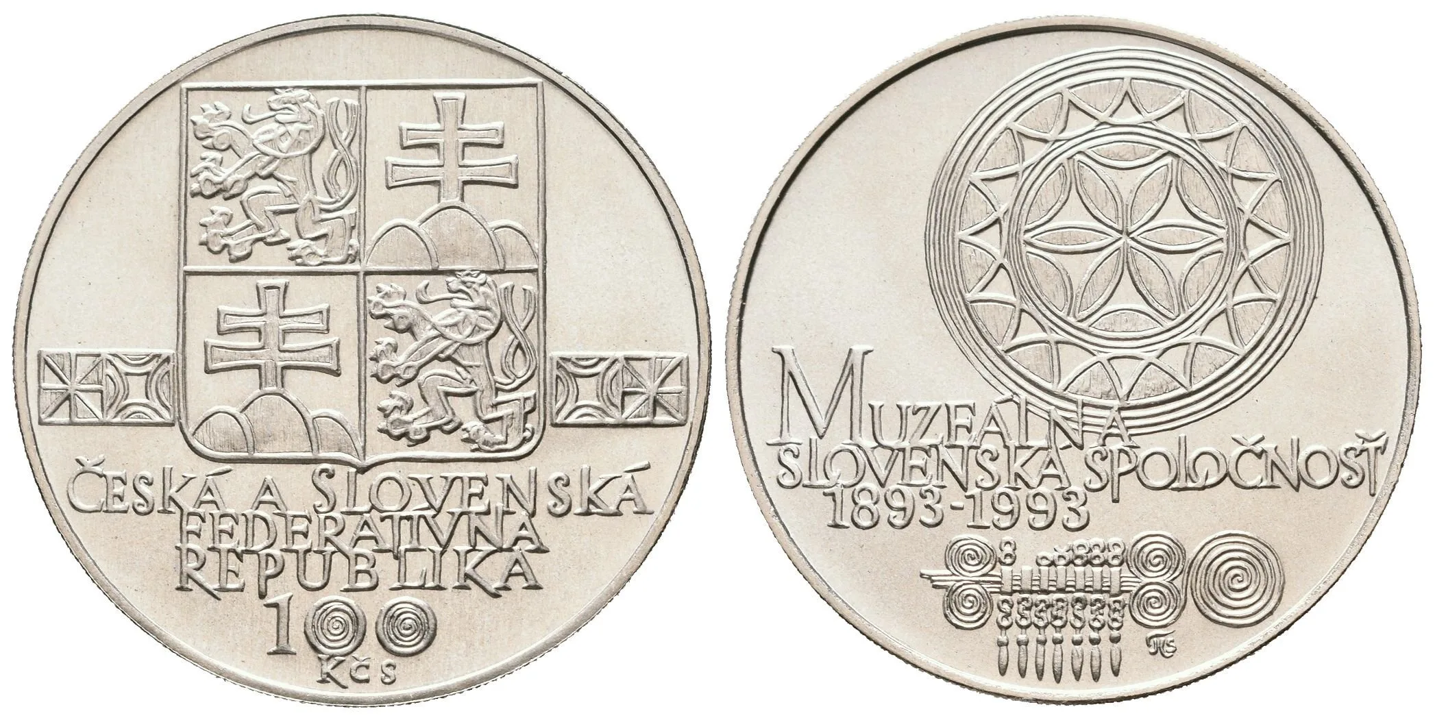 100 Kčs 1993 - Slovenská muzeální společnost — 1
