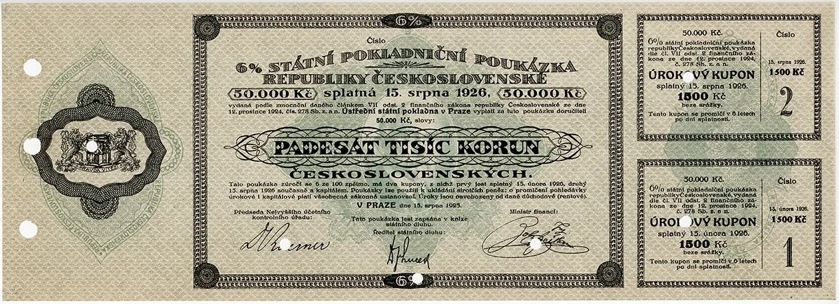 Státní pokladniční poukázky, 1919 - 1939 — 1