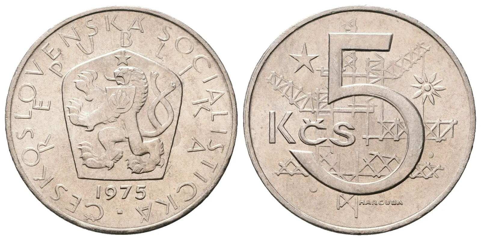 5 Koruna 1975, varianta A