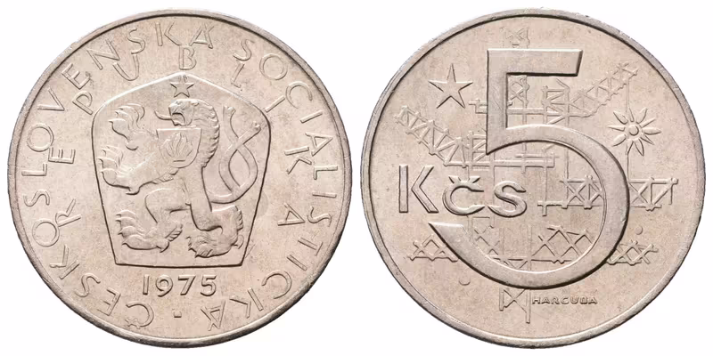 5 Koruna 1975, varianta A