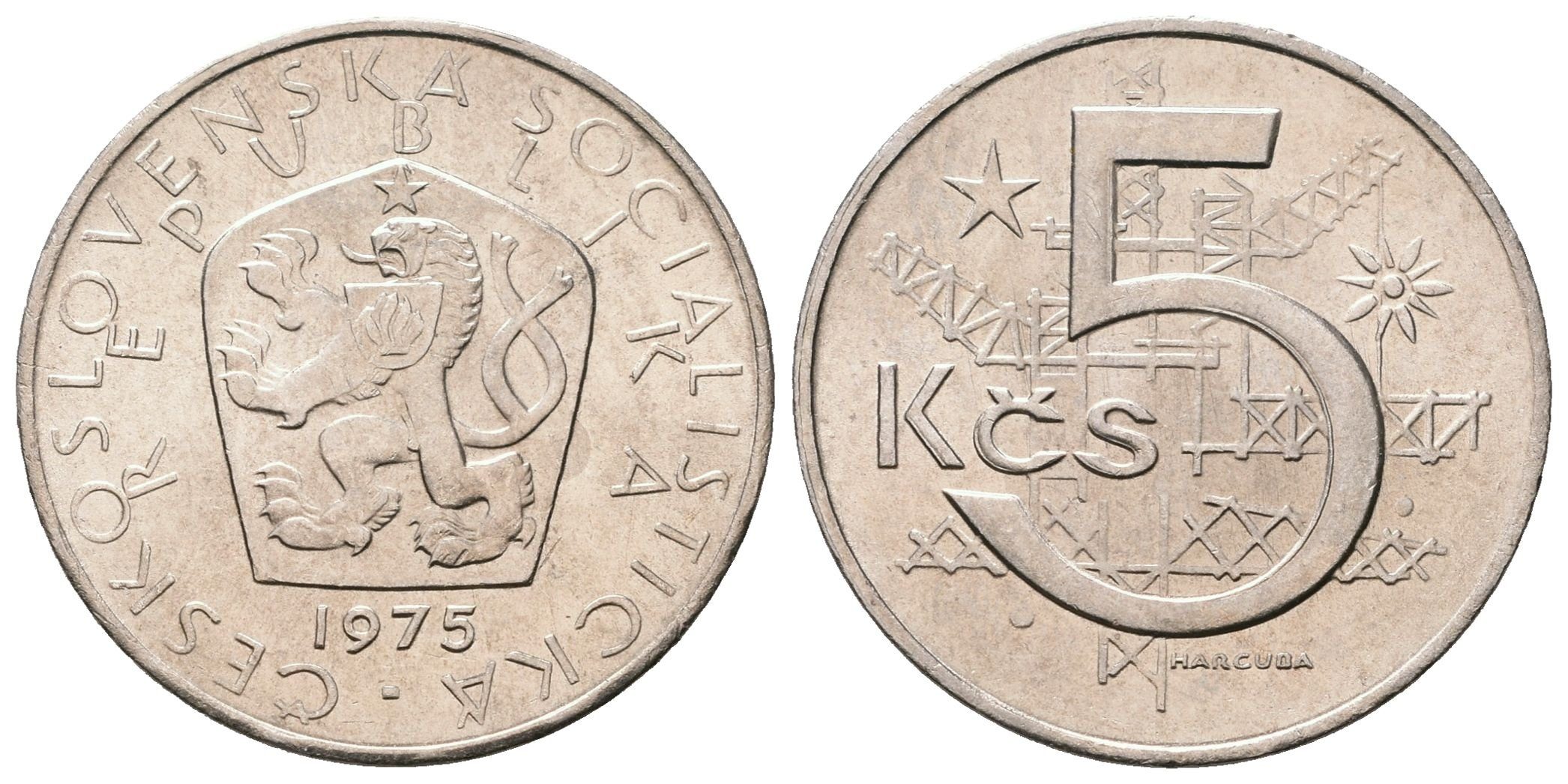 5 Koruna 1975, varianta A