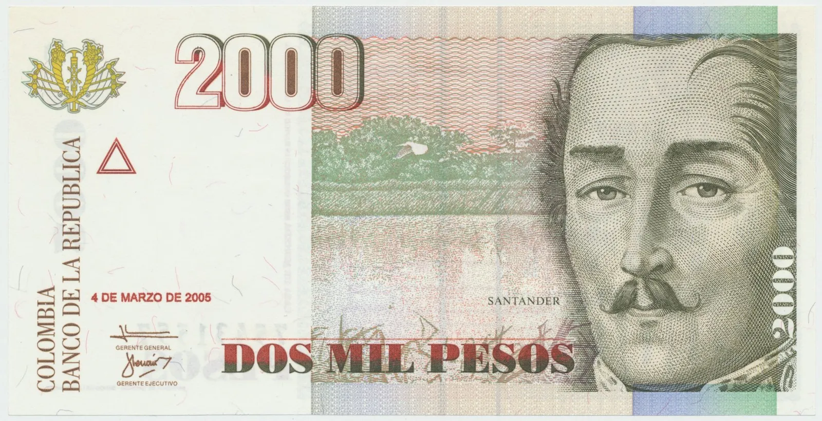 Kolumbie, 2000 Pesos 2005, P.451j