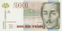 Kolumbie, 2000 Pesos 2005, P.451j