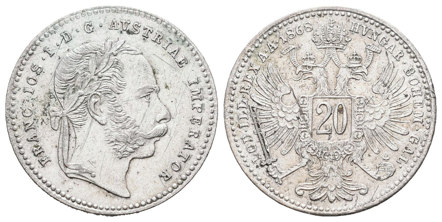 20 Krejcar 1868