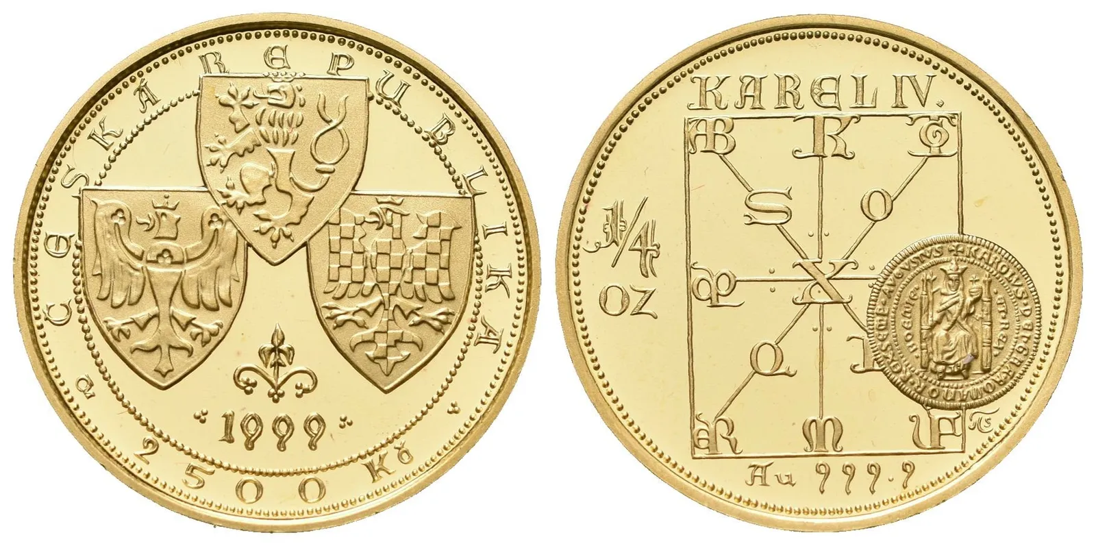 2500 Kč 1999 - Karel IV. - Právní dokumenty Koruny České