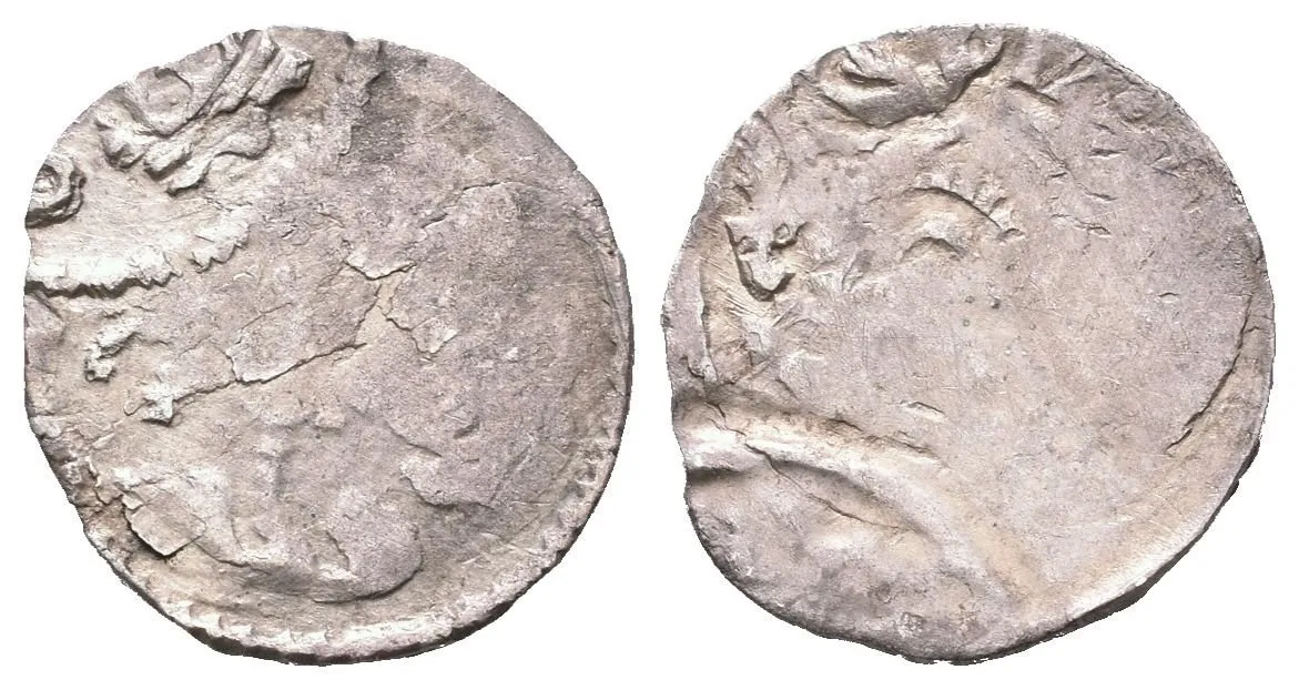 Denár moravský, Cach 901, silně exc. a ned., zajímavý dvojráz — 1