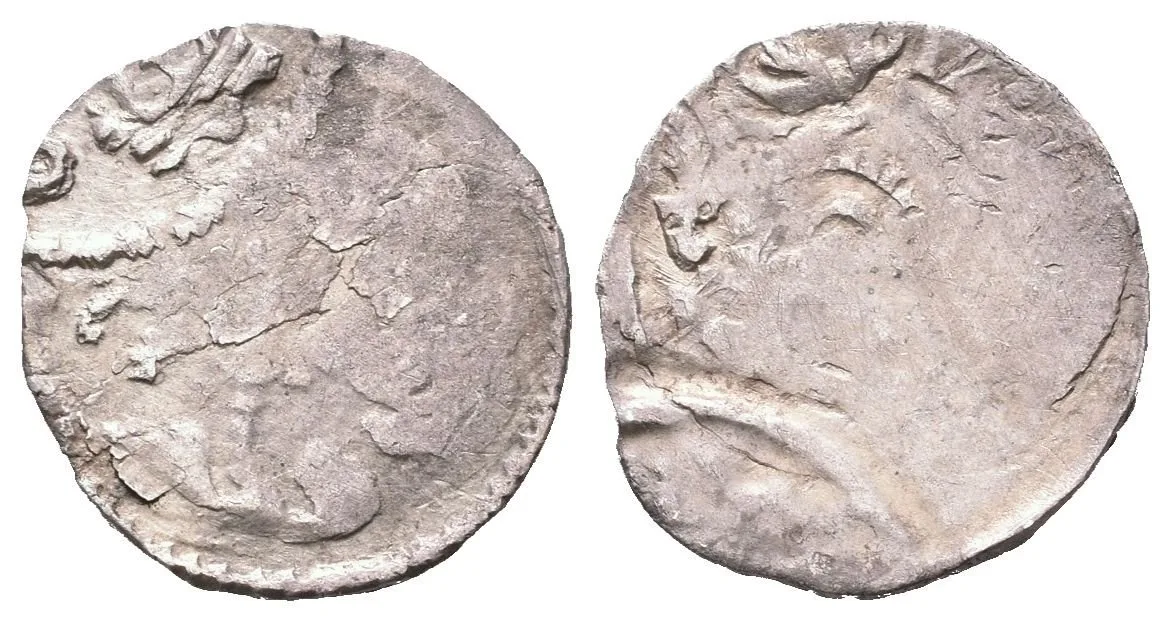 Denár moravský, Cach 901, silně exc. a ned., zajímavý dvojráz — 1