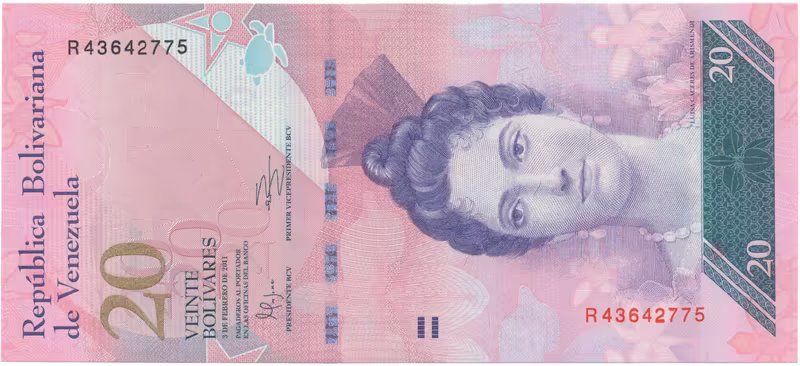Venezuela, 20 Bolivares 2011, P.91e