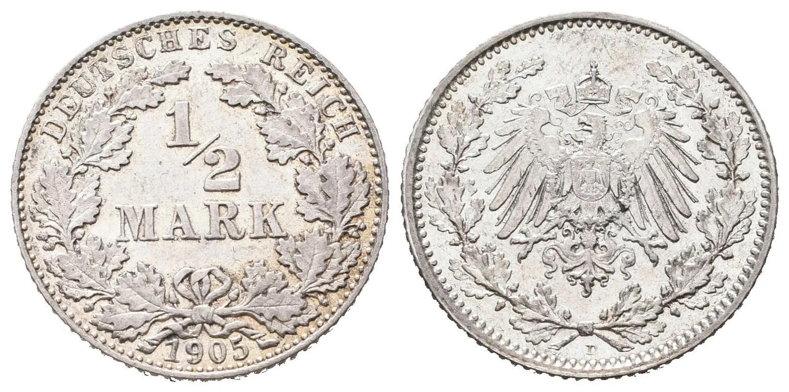 Německé císařství, 1/2 Marka 1905 D