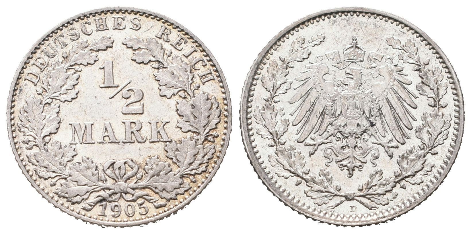 Německé císařství, 1/2 Marka 1905 D
