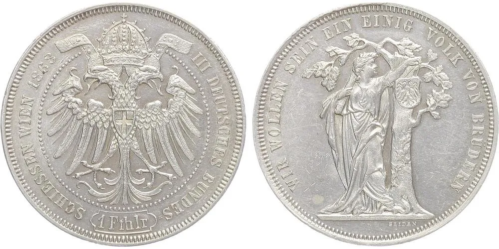 Rakouská a spolková měna, 1857 - 1892 — 1