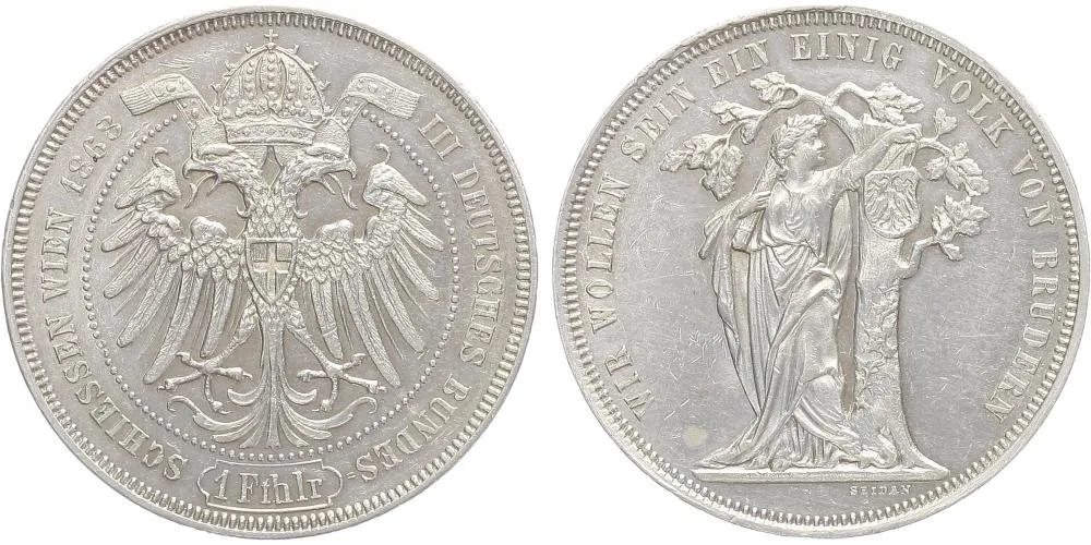 Rakouská a spolková měna, 1857 - 1892 — 1