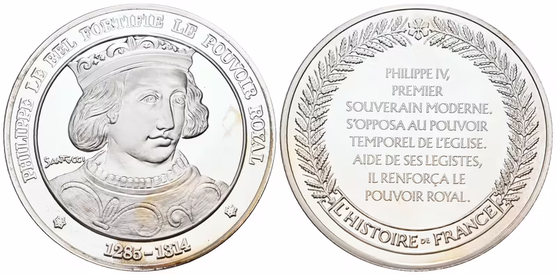 Francie - AR Medaile b.l. - Philippe le Bel