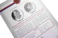 Stříbrná investiční medaile - Přemysl Otakar II. - Ag 29 g - 999/1000 + Certifikát - fotografie 2