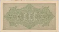 Německo, 1000 Mark 1922, vod. Gitter, zelené 6-místné číslo, Ro.75m - fotografie 2