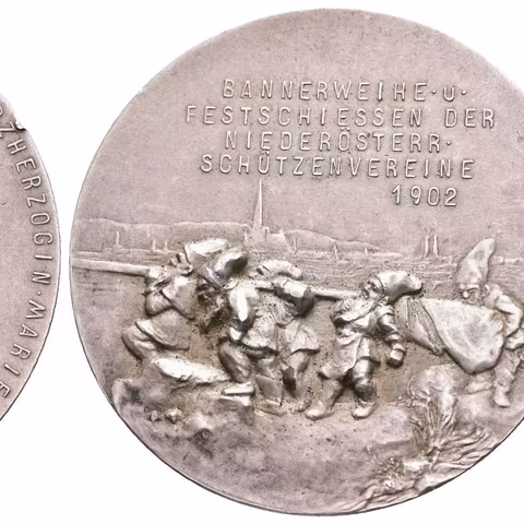AR Medaile 1902 (R. Marschall) - K vysvěcení praporu a slavnostním střelbám