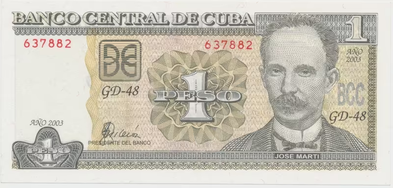 Kuba, 1 Peso 2001~2009, P.121a~i