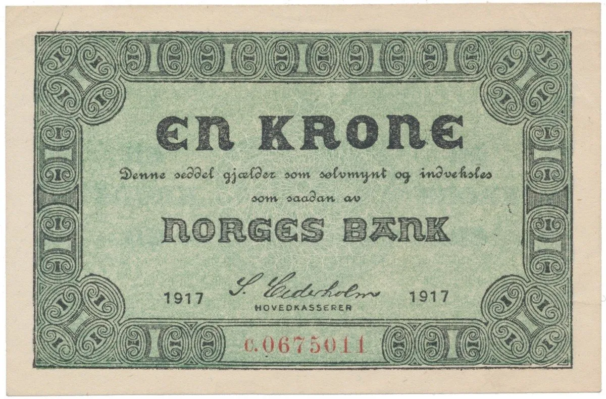 Norsko, 1 Krone 1917, P.13a