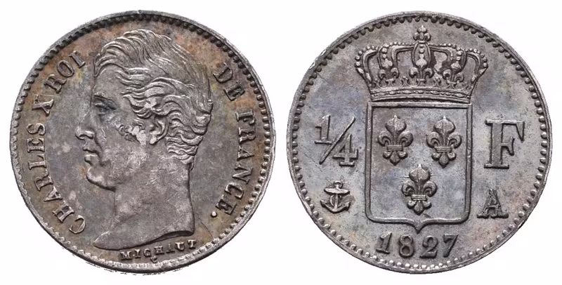 Francie, 1/4 Frank 1827 A