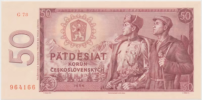 Československo, 50 Koruna 1964, série G, Hej.103cG