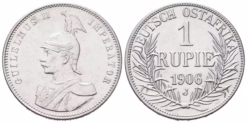 Německá východní Afrika, 1 Rupie 1906 J
