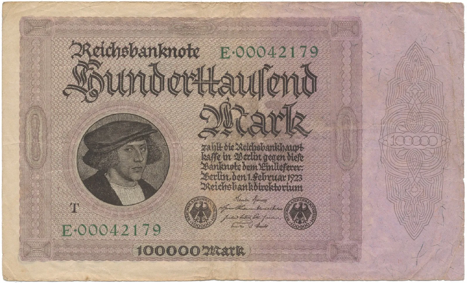 Německo, 100000 Mark 1923, Ro.82b