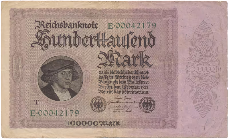 Německo, 100000 Mark 1923, Ro.82b