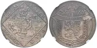 AR Medaile 1928 - 10. výročí republiky. Sv. Prokop orá s čertem, nad nimi havíř, opis / — 1