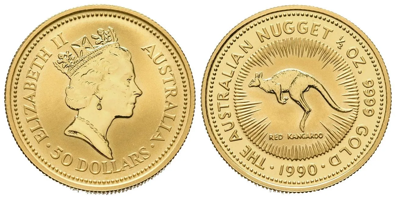 Austrálie, 50 Dollars 1990 - The Australian Nugget