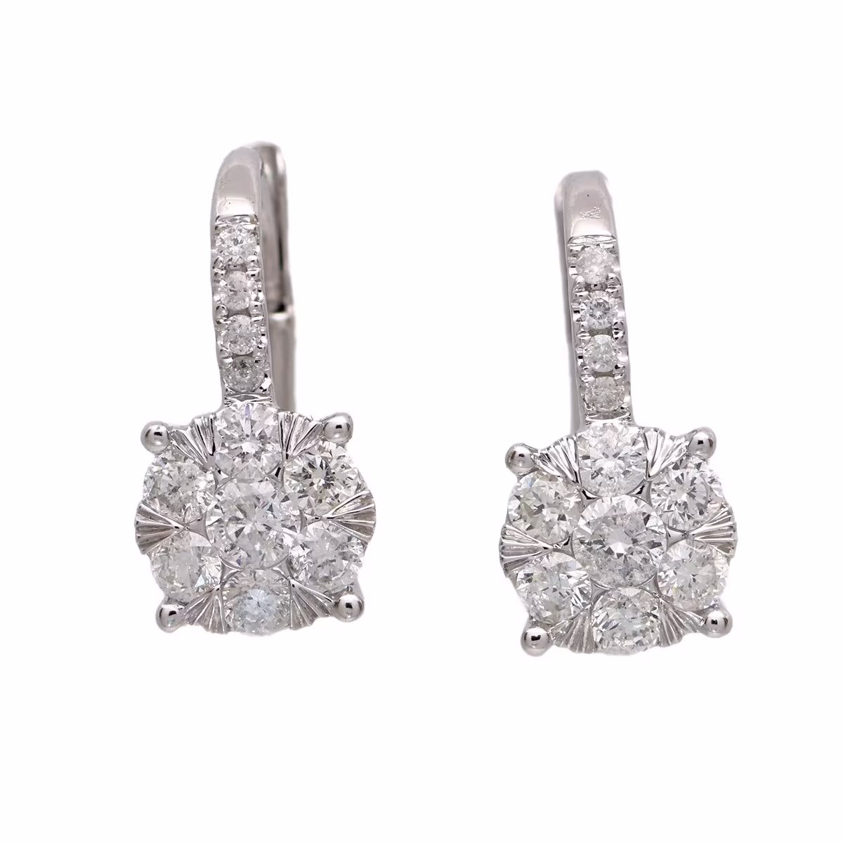 Zlaté náušnice s přírodní brilianty 0,67ct