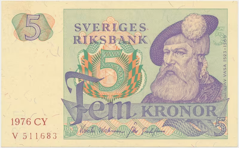 Švédsko, 5 Kronor 1976, P.51c