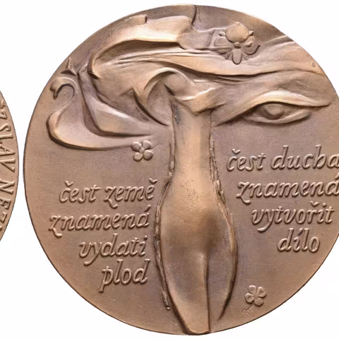 AE Medaile 1975 - Vítězslav Nezval. Bronz 75 mm