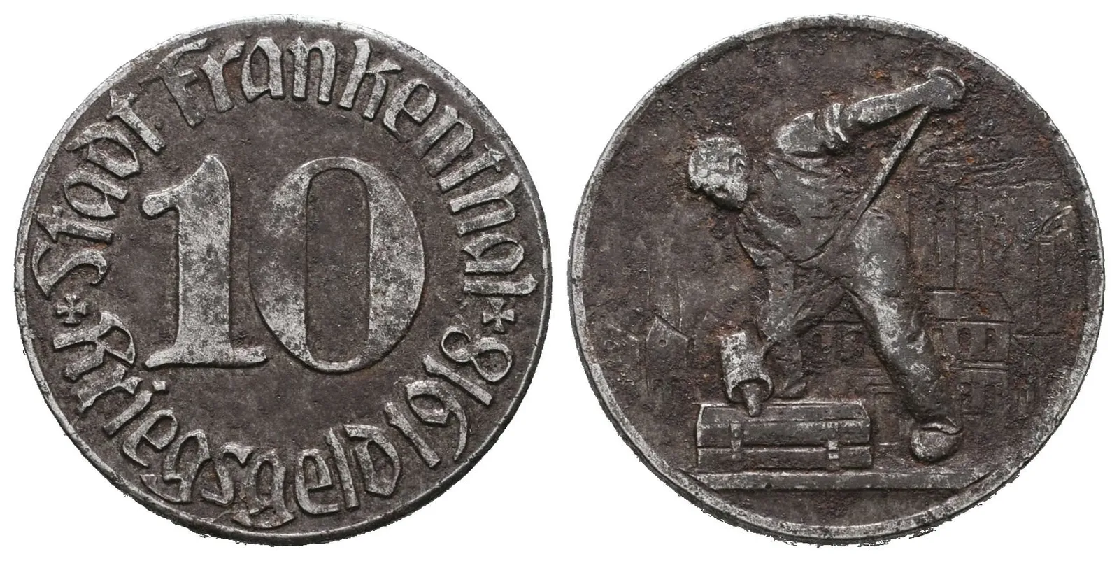 Nouzové ražby, 10 Pfennig 1918 - Frankenthal