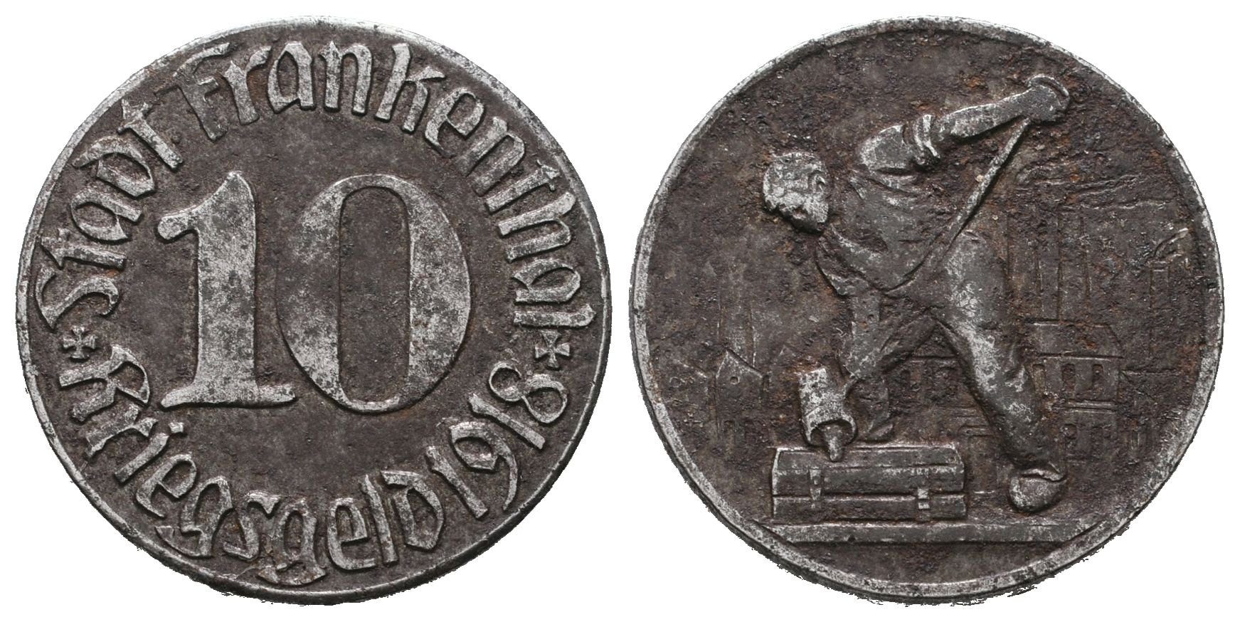 Nouzové ražby, 10 Pfennig 1918 - Frankenthal