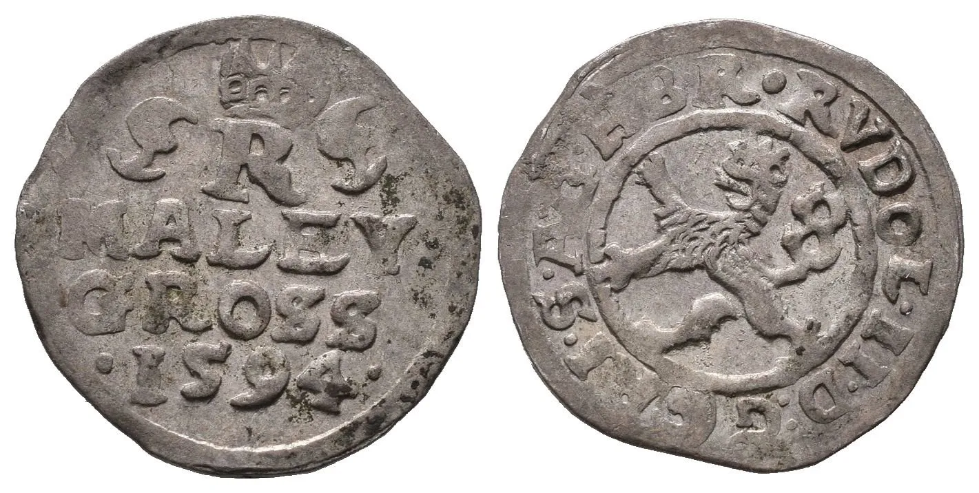 Rudolf II., Malý groš 1594, České Budějovice