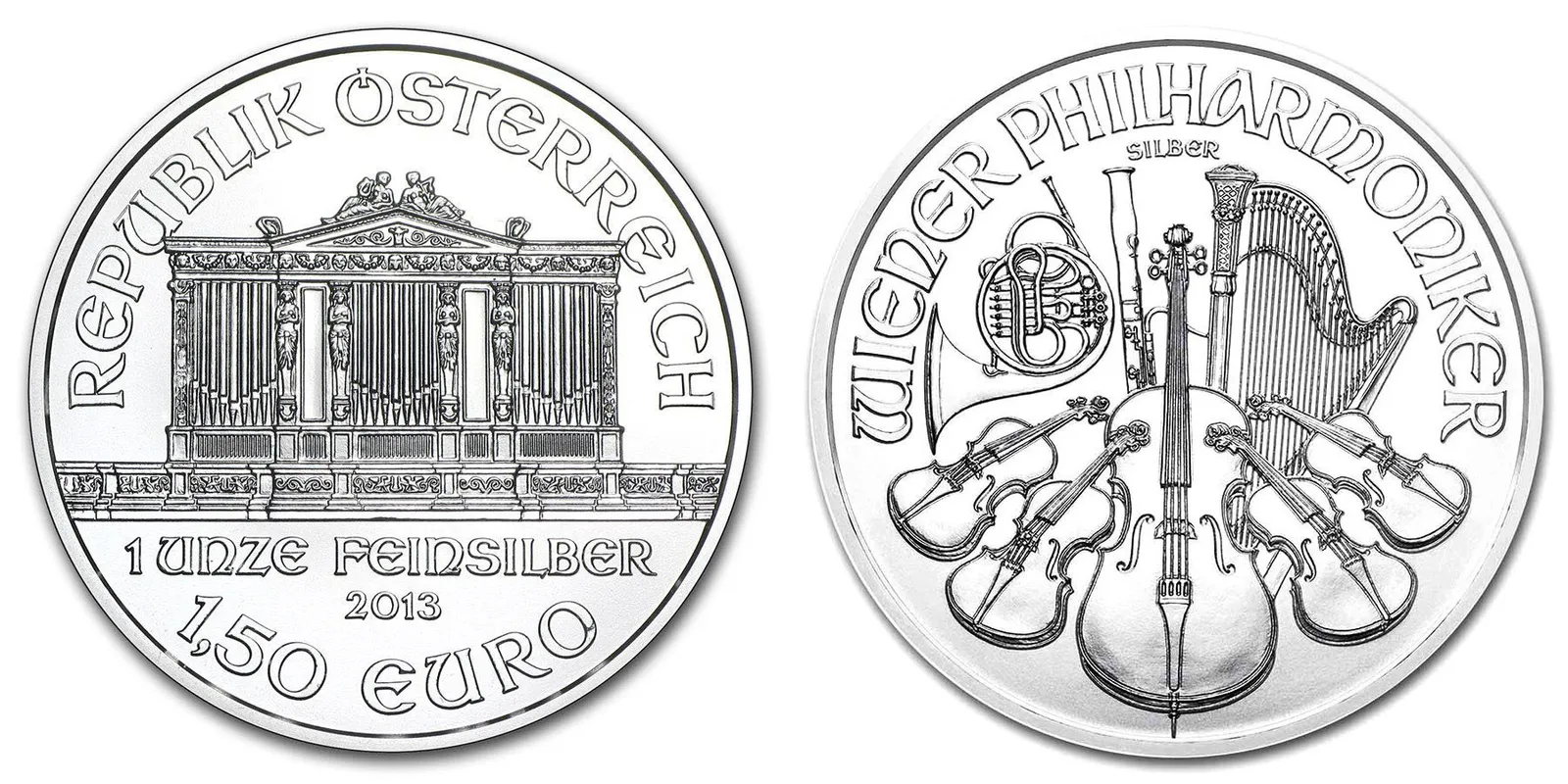 Rakousko, 1,50 Euro 2013 - Vídeňská filharmonie