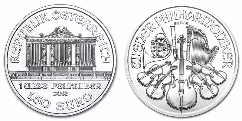 Rakousko, 1,50 Euro 2013 - Vídeňská filharmonie