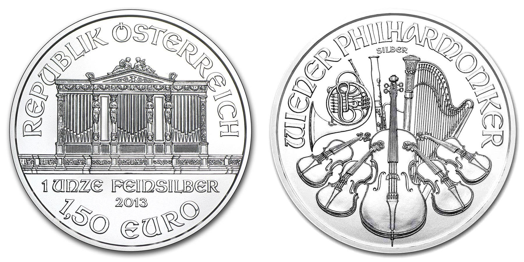 Rakousko, 1,50 Euro 2013 - Vídeňská filharmonie