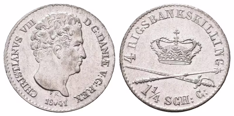 Dánsko, 4 Šilink 1841