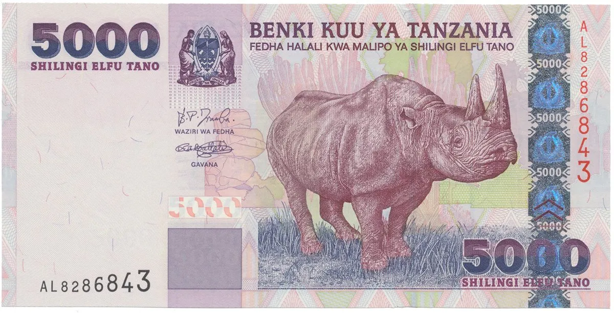 Tanzánie, 5000 Shilingi (2003), P.38